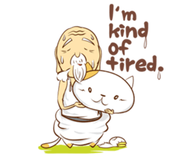 Cute ghosts to strange cat ! - English - sticker #2022523