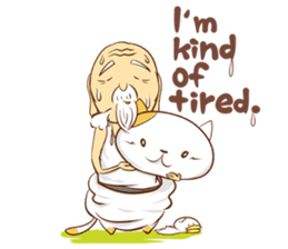 Cute ghosts to strange cat ! - English - sticker #2022523