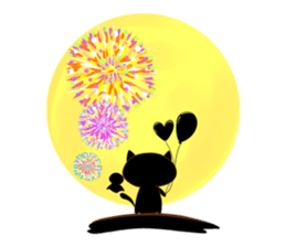 Cute ghosts to strange cat ! - English - sticker #2022524