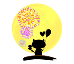 Cute ghosts to strange cat ! - English - sticker #2022524