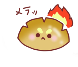 Drooping eyebrows cream-filled roll sticker #2023097