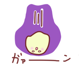 Drooping eyebrows cream-filled roll sticker #2023107