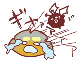 Drooping eyebrows cream-filled roll sticker #2023112