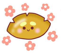 Drooping eyebrows cream-filled roll sticker #2023118