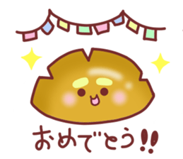 Drooping eyebrows cream-filled roll sticker #2023120