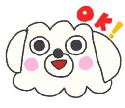 Malta of white dog sticker #2023325