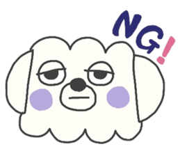 Malta of white dog sticker #2023326