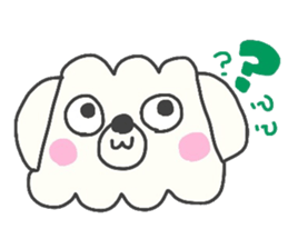 Malta of white dog sticker #2023328