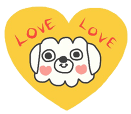 Malta of white dog sticker #2023329