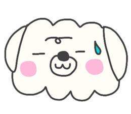 Malta of white dog sticker #2023334