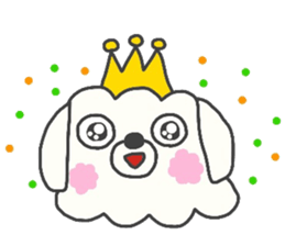 Malta of white dog sticker #2023335