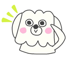 Malta of white dog sticker #2023337