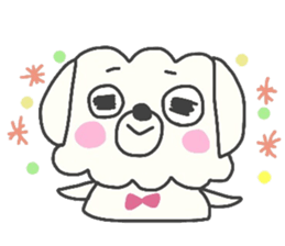 Malta of white dog sticker #2023338