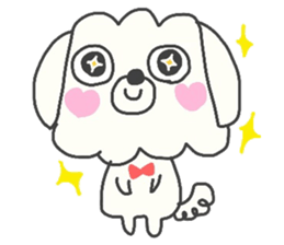 Malta of white dog sticker #2023345