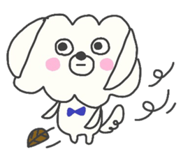 Malta of white dog sticker #2023350