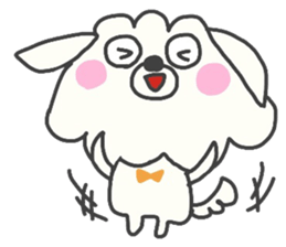 Malta of white dog sticker #2023354