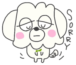 Malta of white dog sticker #2023355