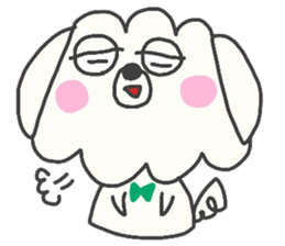 Malta of white dog sticker #2023358