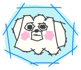 Malta of white dog sticker #2023362