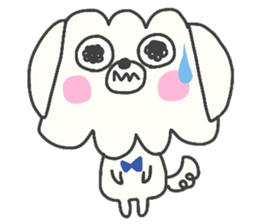 Malta of white dog sticker #2023364