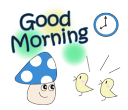 Waiting mushrooms sticker #2025008