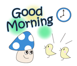 Waiting mushrooms sticker #2025008