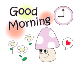 Waiting mushrooms sticker #2025009