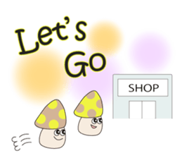 Waiting mushrooms sticker #2025011