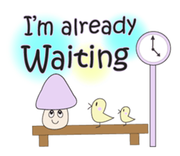 Waiting mushrooms sticker #2025013