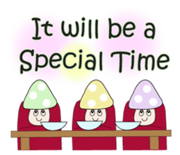 Waiting mushrooms sticker #2025016