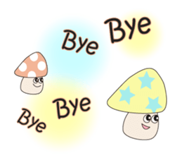 Waiting mushrooms sticker #2025017