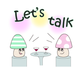 Waiting mushrooms sticker #2025018