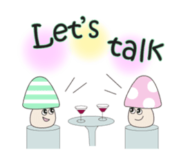 Waiting mushrooms sticker #2025018