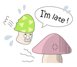 Waiting mushrooms sticker #2025019