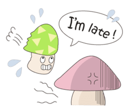 Waiting mushrooms sticker #2025019
