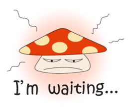 Waiting mushrooms sticker #2025022