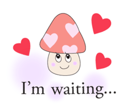 Waiting mushrooms sticker #2025023