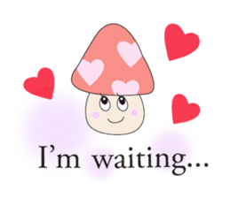 Waiting mushrooms sticker #2025023