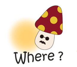 Waiting mushrooms sticker #2025026