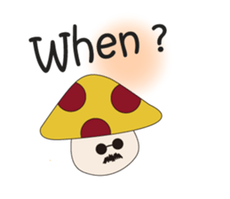 Waiting mushrooms sticker #2025027
