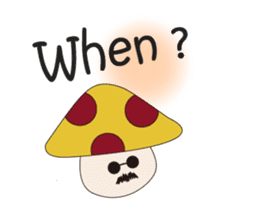 Waiting mushrooms sticker #2025027