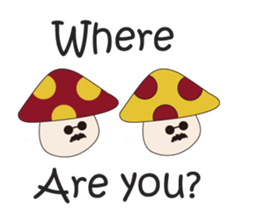 Waiting mushrooms sticker #2025030