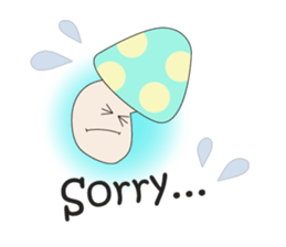 Waiting mushrooms sticker #2025031
