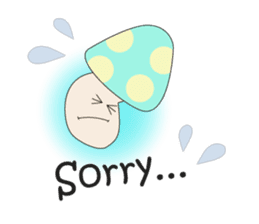 Waiting mushrooms sticker #2025031