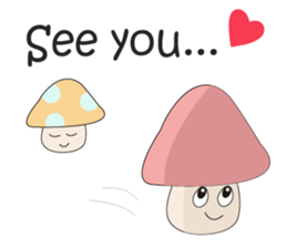 Waiting mushrooms sticker #2025033