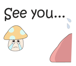 Waiting mushrooms sticker #2025034