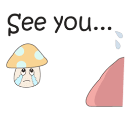 Waiting mushrooms sticker #2025034