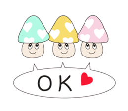 Waiting mushrooms sticker #2025039