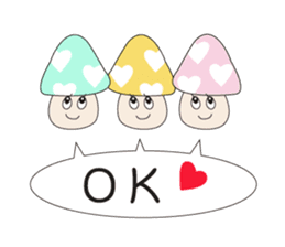 Waiting mushrooms sticker #2025039