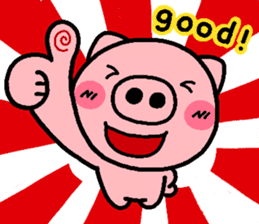 pig heart 3(English) sticker #2026967